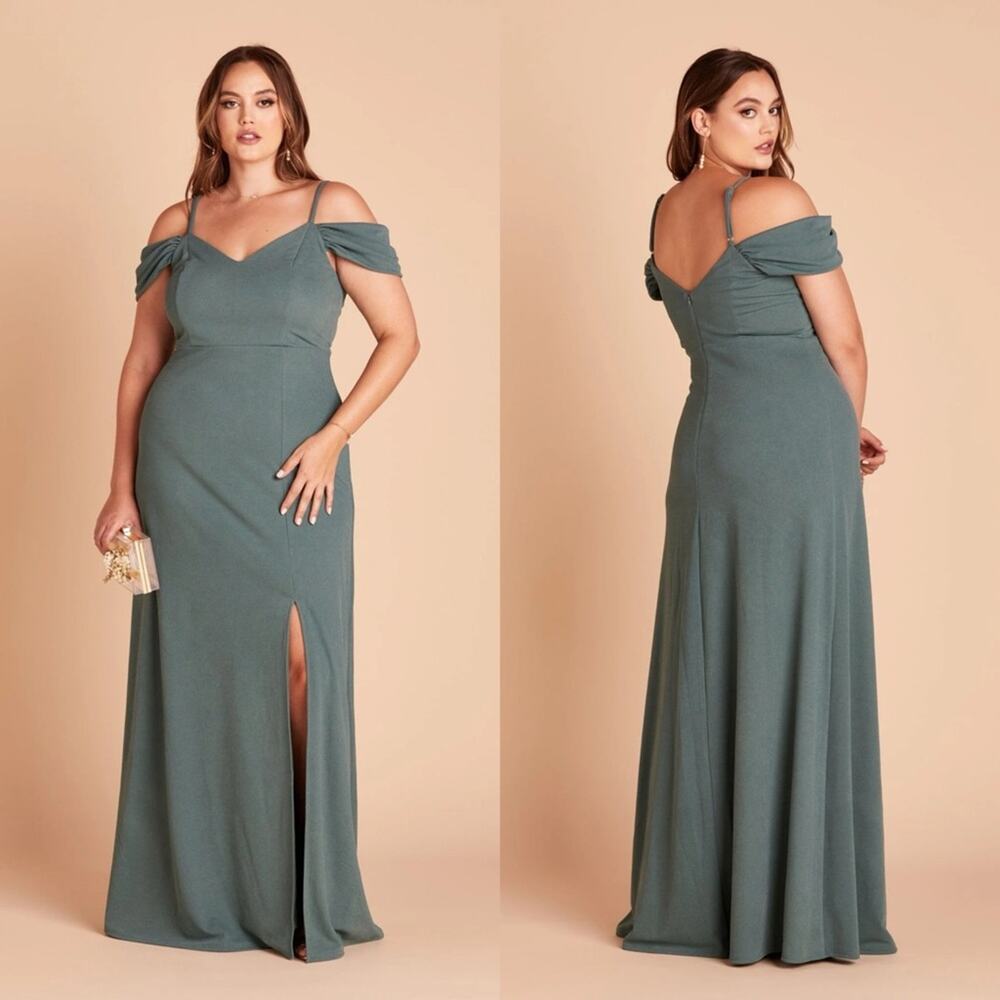 NWT Birdy Grey Dev Crepe Chiffon Maxi Dress in Sea Glass sz XL